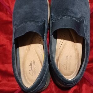 Navy Slip-On Suede Loafers